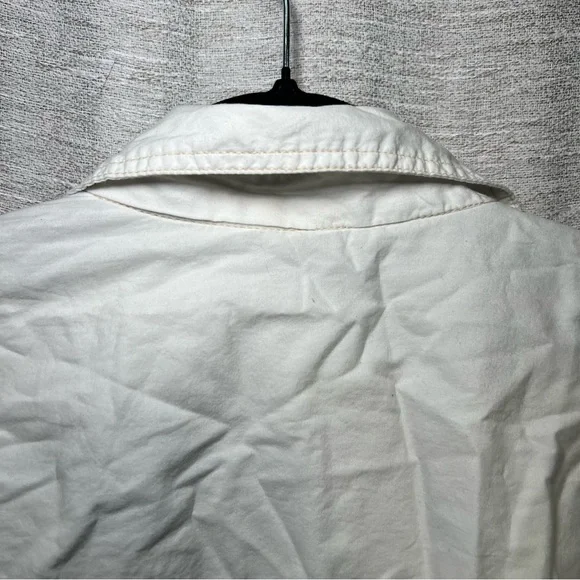 We The Free Crisp White Collared Button Down Shirt Size Large - Picture 15 of 16
